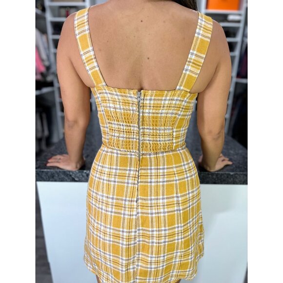 Reformation Yellow Plaid Dress - Picture 7 of 11